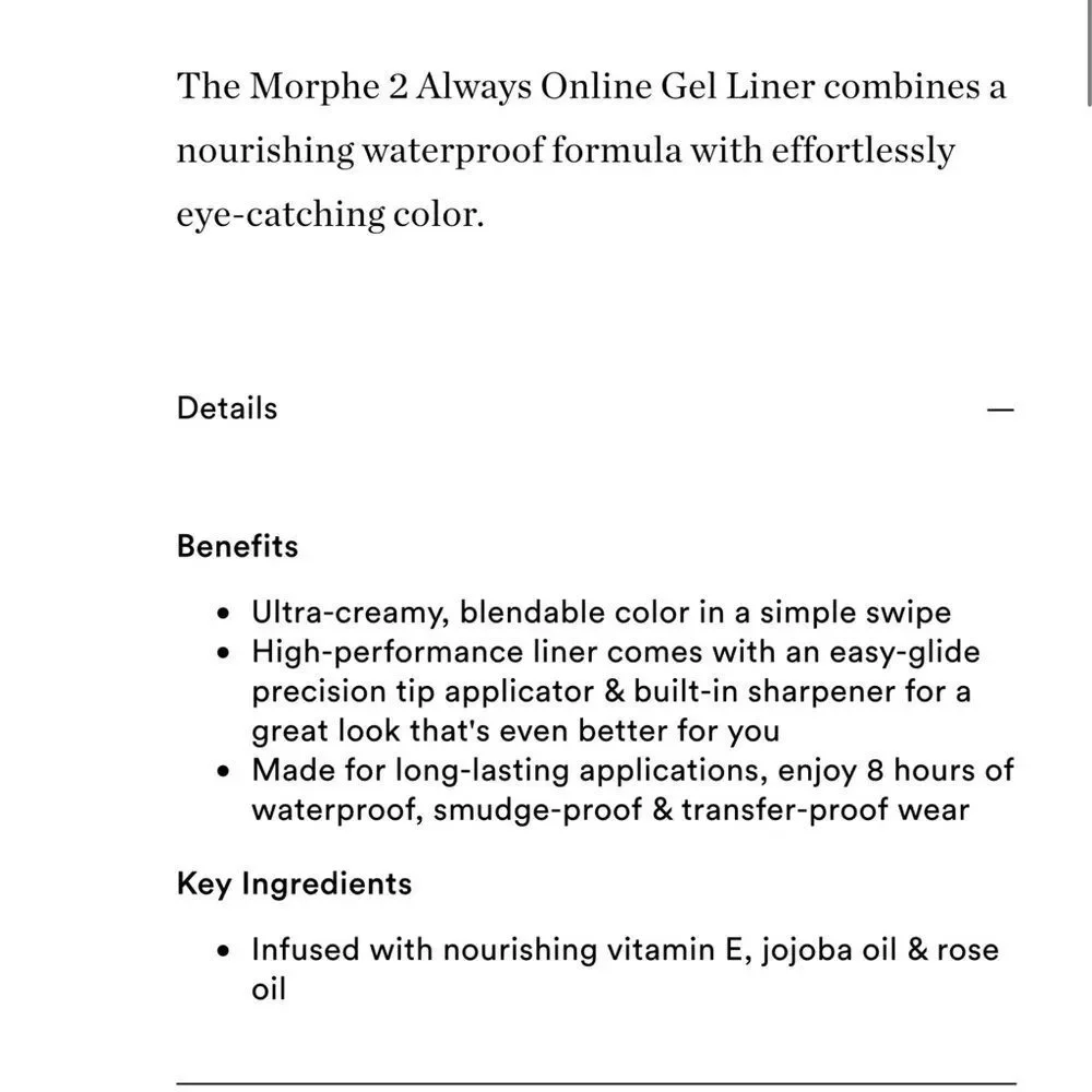 Morphe 2 Always Online Gel Liner